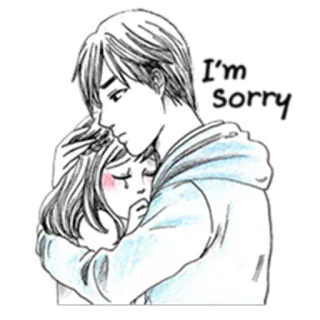 🙁 Umarmung, Liebe, Paar, Beziehung, Traurigkeit, Emotionen telegram sticker