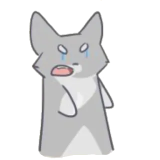 😠 Katze, weinen, traurig, Cartoon, Tier telegram sticker
