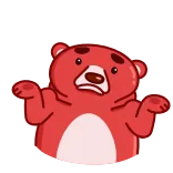🤷‍♂️ bear, animal, shrugging, question, unsure telegram sticker
