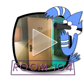 ▶ Mordecai Room 104 ROOM 104 104호, 모르드개, 문, 애니메이션, 코미디, TV 프로그램 telegram sticker