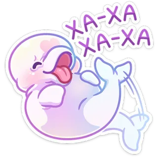 😂 ХА-ХА
ХА-ХА beluga, balena, cartone animato, carino, divertente, risata telegram sticker