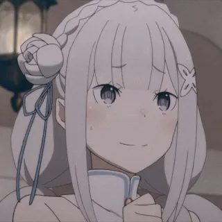 🦕 Emilia Re:Zero anime, Emilia, Re:Zero, cute, waifu telegram sticker