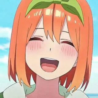 🧩 Yotsuba Nakano The Quintessential Quintuplets Anime, Fille, Mignon, Sourire, Cheveux orange, Yotsuba, The Quintessential Quintuplets telegram sticker