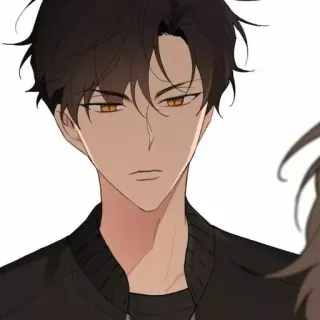 😶 anime, cartoon, male, man, portrait telegram sticker