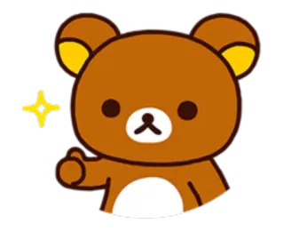 👍 Rilakkuma orso, cartone animato, carino, kawaii, animale telegram sticker
