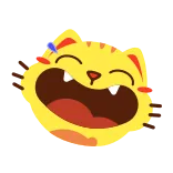 😂 kat, blij, glimlachend, cartoon, dier telegram sticker
