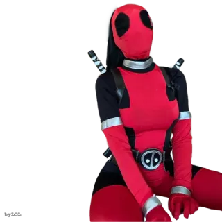 😊 Deadpool Deadpool, Marvel, Cosplay, Héros, Super-héros, BD telegram sticker