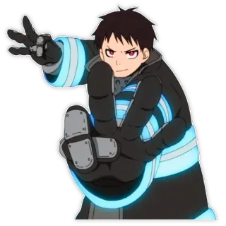 🤞 Shinra Kusakabe Fire Force anime, firefighter, fire, superpower, hero, Shinra, Fire Force telegram sticker