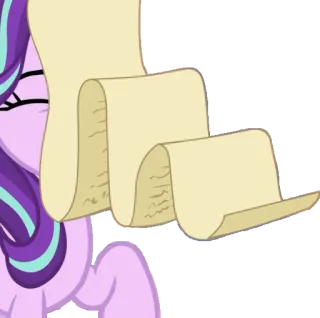 📜 Starlight Glimmer My Little Pony cartoon, pony, scroll, starlight glimmer, magic, friendship telegram sticker
