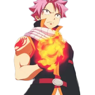 😕 Natsu Dragneel Fairy Tail Anime, Fairy Tail, Natsu Dragneel, Fogo, Magia, Adesivo whatsapp sticker