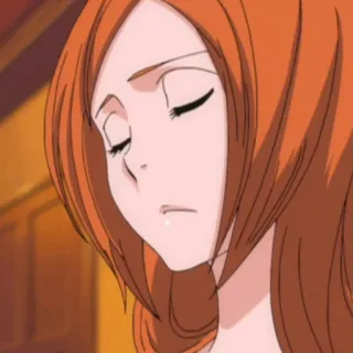 😑 Orihime Inoue Bleach anime, woman, sad, character telegram sticker
