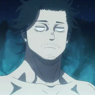 🚬 Yami Sukehiro Black Clover Anime, Personnage, Black Clover, Yami Sukehiro telegram sticker