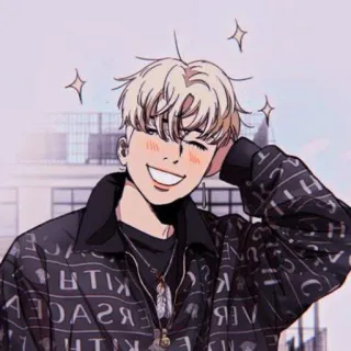 🚇 anime, character, smile, sparkles, cartoon telegram sticker