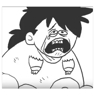 😭 Meme, Chorando, Desenho animado, Engraçado, Triste, Expressão whatsapp sticker