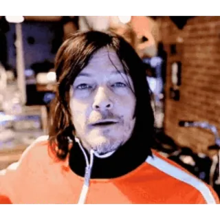 👆 Norman Reedus ator, homem, celebridade, retrato telegram sticker