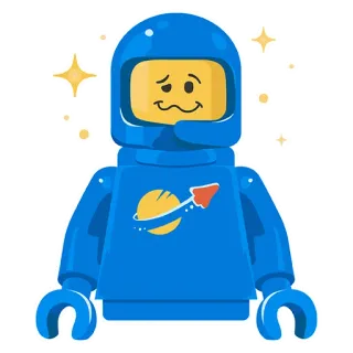 🥴 Lego, Astronaut, Lego klasik, Astronaut, Retro, Mainan, Luar angkasa, Figur whatsapp sticker