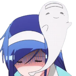 😉 anime, ma, sợ hãi, hài hước, gái, nhãn dán telegram sticker
