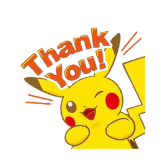 👌 Pikachu Pokemon Thank You! Pikachu, Pokémon, Obrigado, Fofo, Desenho animado, Anime, Gratidão whatsapp sticker