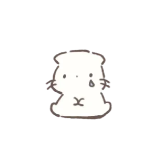 💌 悲伤, 哭, 可爱, 动物, 角色, 眼泪 telegram sticker