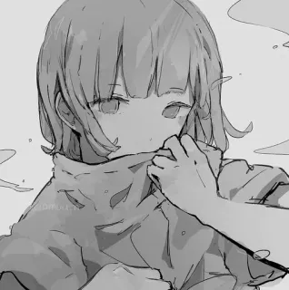🥺 Anime, Manga, Mädchen, Porträt, Kunst, Illustration telegram sticker