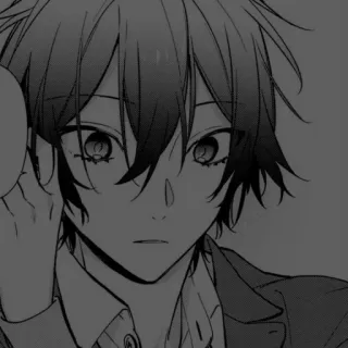 🪡 Anime, Manga, Potret, Monokrom, Karakter, Ilustrasi telegram sticker