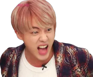 🙀 Jin kpop, jin, bts, singer, celebrity, meme telegram sticker