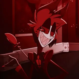 🧨 Alastor Hazbin Hotel demone, Hazbin Hotel, Alastor, radiodemone, cartone animato telegram sticker