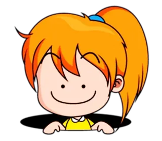 🙋 Cartone animato, Ragazza, Carina, Illustrazione, Personaggio telegram sticker