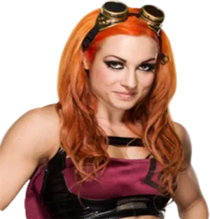 😏 Becky Lynch pegulat, WWE, gulat hiburan, rambut merah telegram sticker