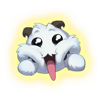 😱 Poro League of Legends poro, league of legends, cute, animal, video game, cartoon telegram sticker