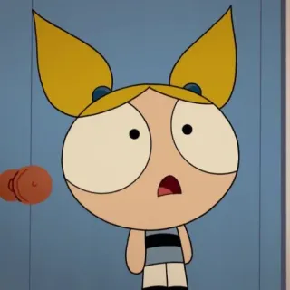 ❄️ Bubbles The Powerpuff Girls Пузыри, Суперкрошки, Cartoon Network, Мультфильм, Милый, ТВ-шоу telegram sticker