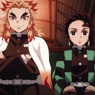 👬 Rengoku Demon Slayer Anime, Demon Slayer, Rengoku, Tanjiro telegram sticker