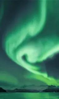 ✨ aurora borealis, nordlichter, grün, himmel, natur, landschaft telegram sticker