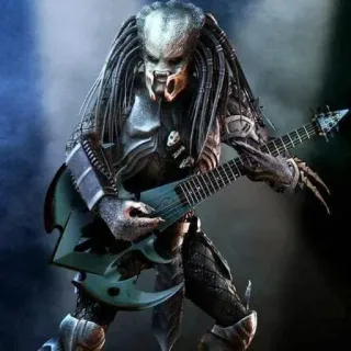 🎸 Predator พรีเดเตอร์, เอเลี่ยน, กีตาร์, เพลง, ไซไฟ, ภาพยนตร์, ตัวละคร telegram sticker