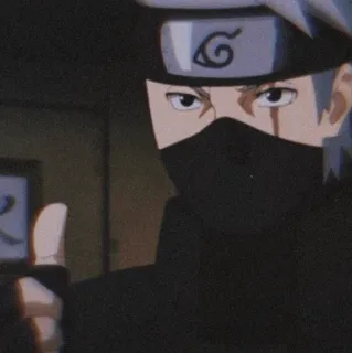 👍 Kakashi Hatake Naruto Kakashi, Naruto, Anime, Ninja, Dedo do meio, Ofensivo telegram sticker