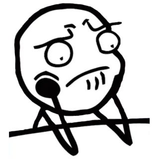😐 strichmännchen, meme, cartoon, witzig, ausdruck telegram sticker