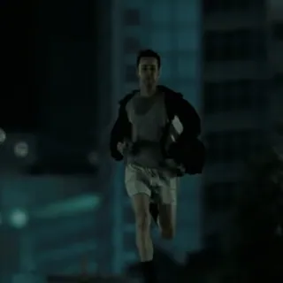 🚶‍♂️ correr, hombre, noche, pantalones cortos, movimiento telegram sticker