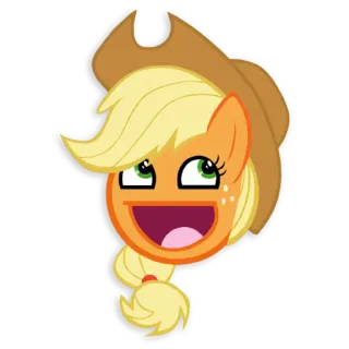 🦄 Applejack My Little Pony applejack, my little pony, dessin animé, sticker, emoji whatsapp sticker