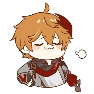 🤭 Tartaglia Genshin Impact Anime, Personnage, Genshin Impact, Tartaglia, Chibi, Jeu vidéo whatsapp sticker