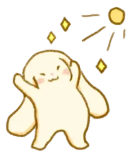 💭 królik, słodki, zwierzę, kreskówka whatsapp sticker