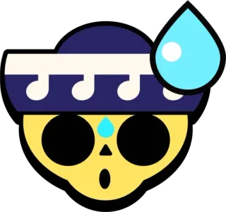 😅 brawl stars, sticker, gioco, faccia, sudore, emozione, arte digitale whatsapp sticker
