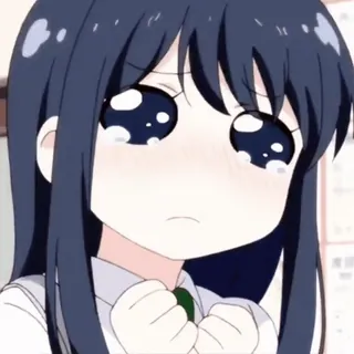 🥺 Аниме, Девушка, Грустно, Плачущая, Эмоциональный, Милый telegram sticker