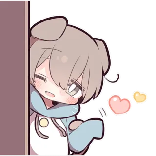 🖐 アニメ, かわいい, ハート, 漫画, カワイイ, ステッカー telegram sticker