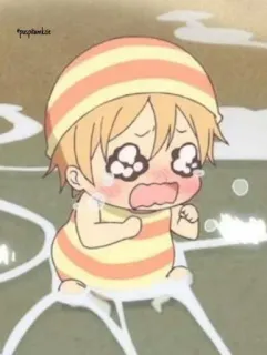🥺 puptankie Anime, Płacz, Smutny, Kreskówka, Emocjonalny telegram sticker