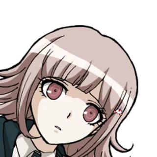 😟 Chiaki Nanami Danganronpa anime, video game, character, girl telegram sticker