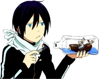 😒 Yato Noragami Anime, Nhân vật, Thần, Chai, Thuyền, Tàu, Noragami telegram sticker