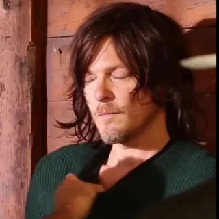 😑 Daryl Dixon The Walking Dead Daryl Dixon, Norman Reedus, The Walking Dead, personagem, ator, série de TV telegram sticker