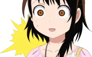 😵 anime, impactado, sobresaltado, sorprendido, dibujos animados, expresión, chica telegram sticker