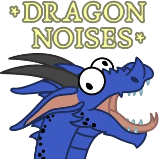 🐲 DRAGON NOISES naga, fantasi, binatang, kartun, humor, lucu, meme telegram sticker
