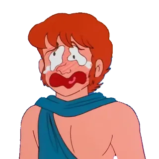 😖 Dibujo animado, Llorando, Triste, Emocional, Manga telegram sticker